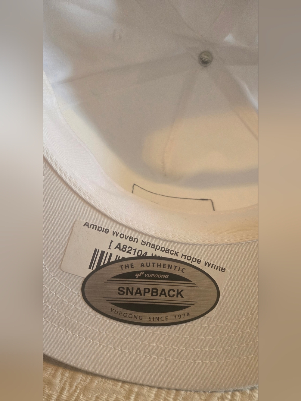 White Rope-Trim Cap - - Picture 3 of 5